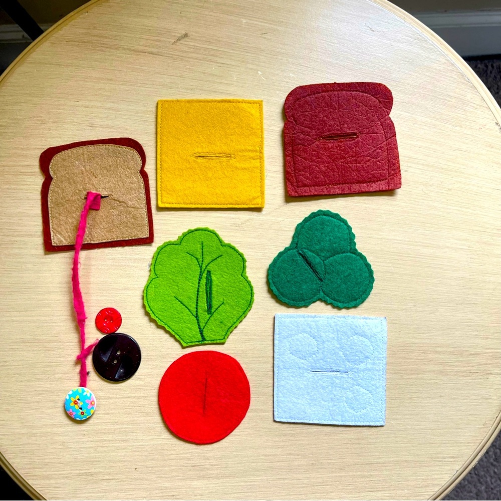 Colorful Felt Sandwich Toy Set